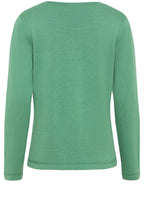 Laurel Green Horizontal Ribbed Jumper