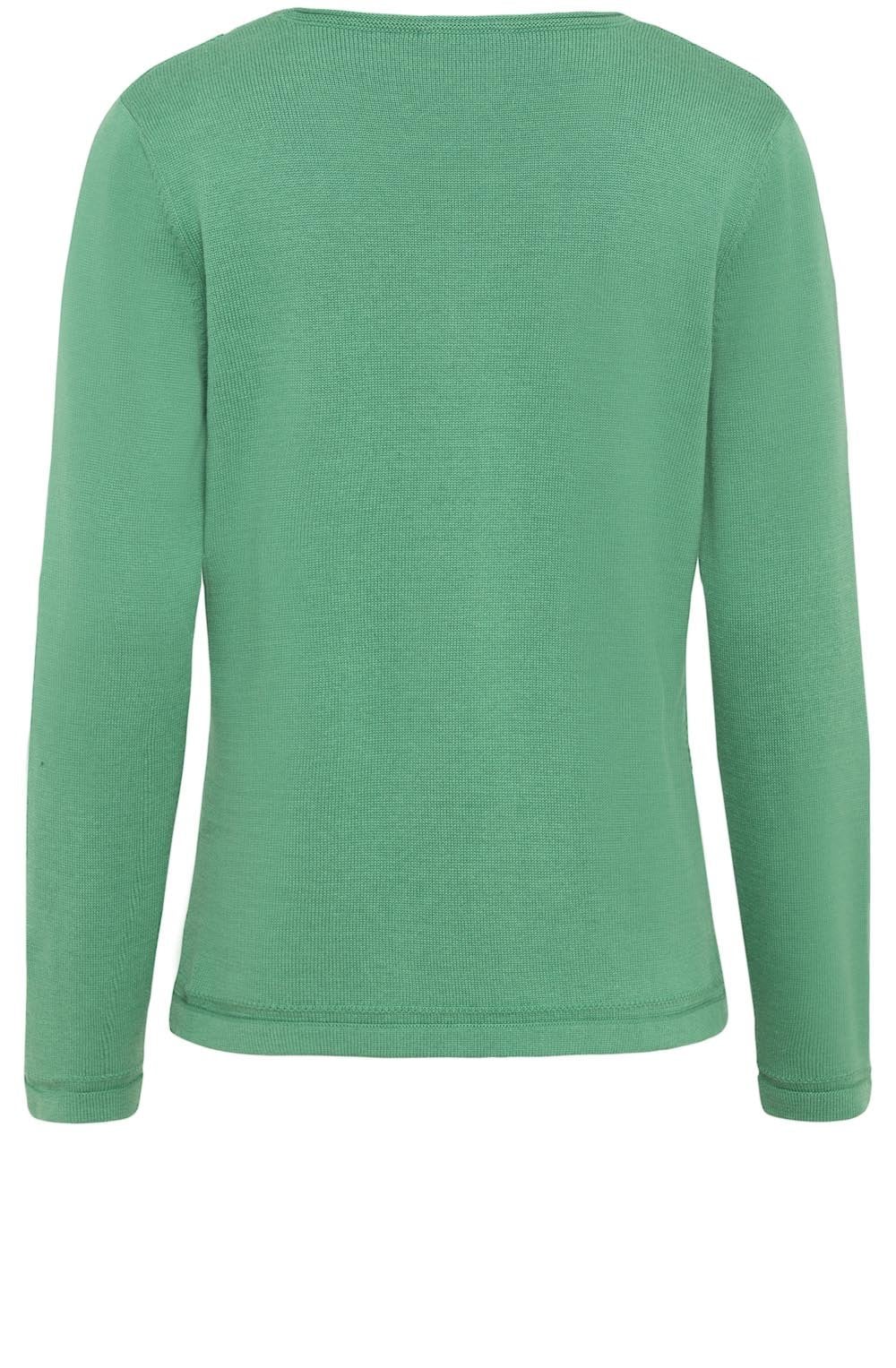 Laurel Green Horizontal Ribbed Jumper