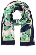 Laurel Green Oversized Flower Print Scarf