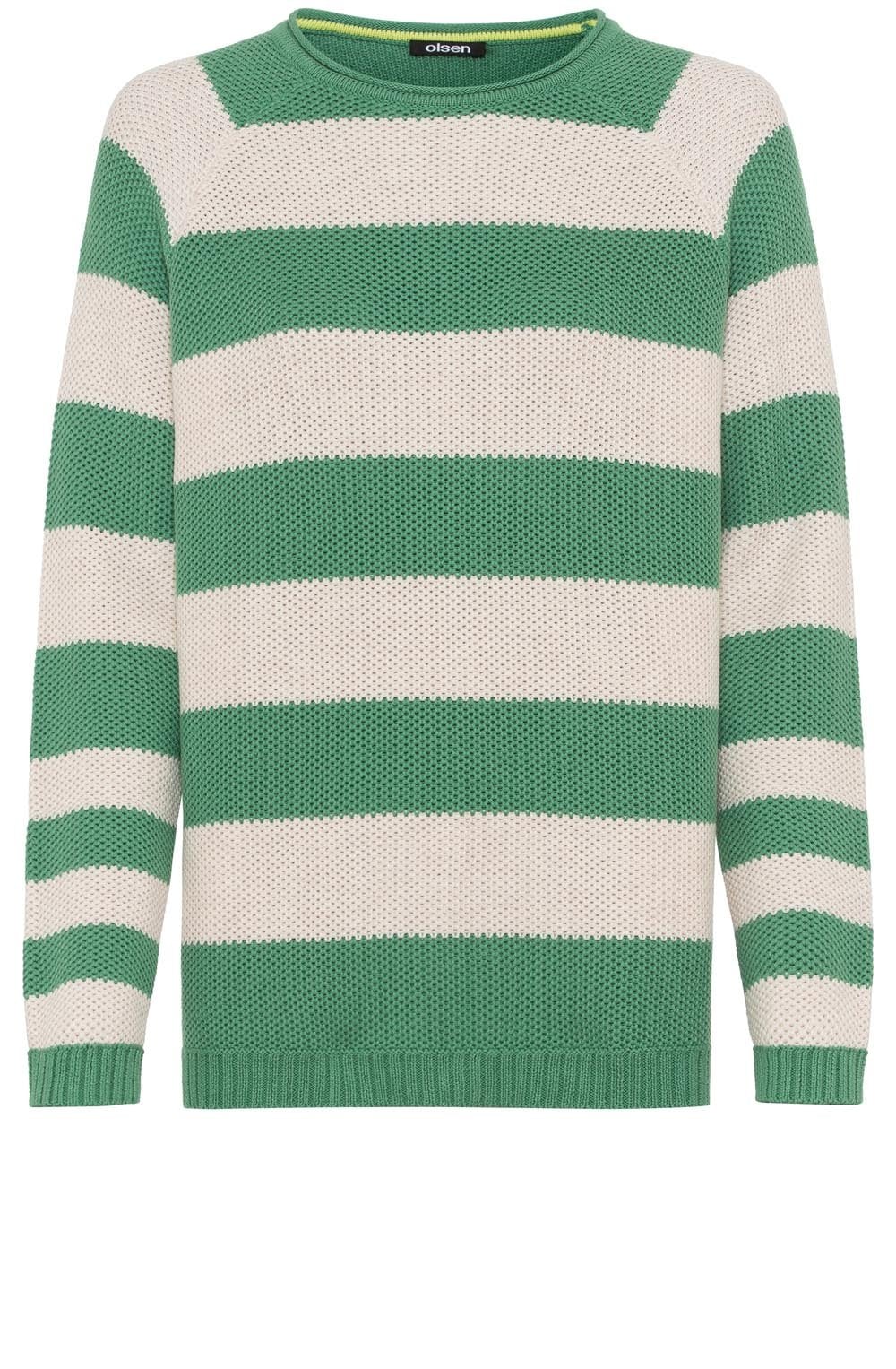 Laurel Green Striped Knit Cora Jumper