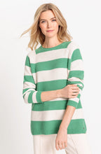 Laurel Green Striped Knit Cora Jumper