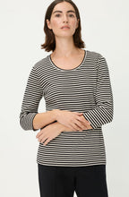 Light Biscuit and Black Striped Hannah Top