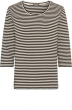 Light Biscuit and Black Striped Hannah Top