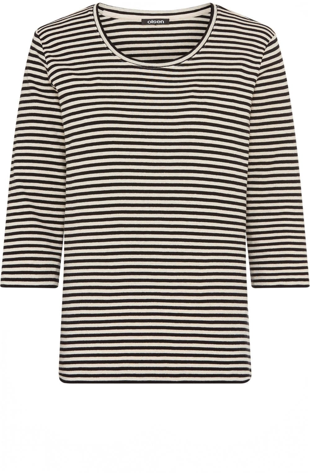 Light Biscuit and Black Striped Hannah Top