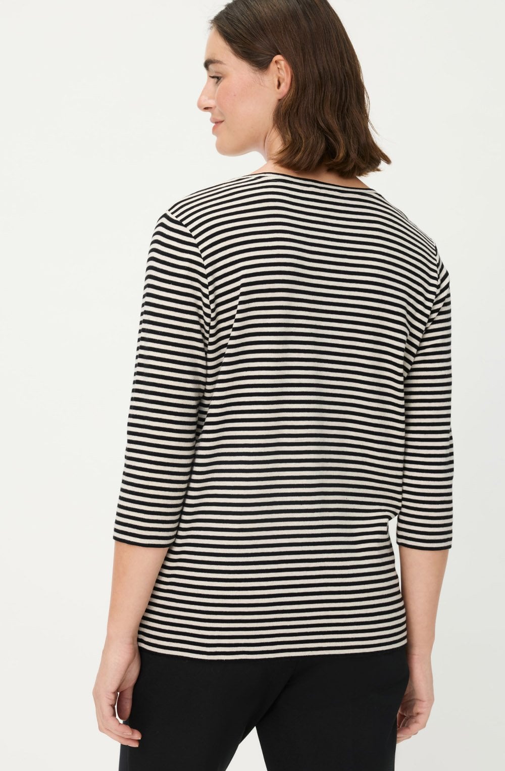 Light Biscuit and Black Striped Hannah Top