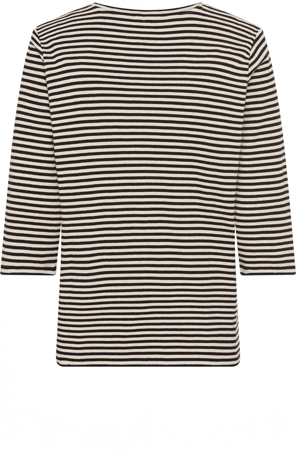 Light Biscuit and Black Striped Hannah Top