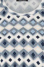 Light Blue Bold Print and Stud Edda Top