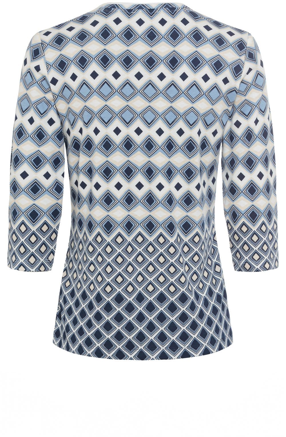 Light Blue Bold Print and Stud Edda Top