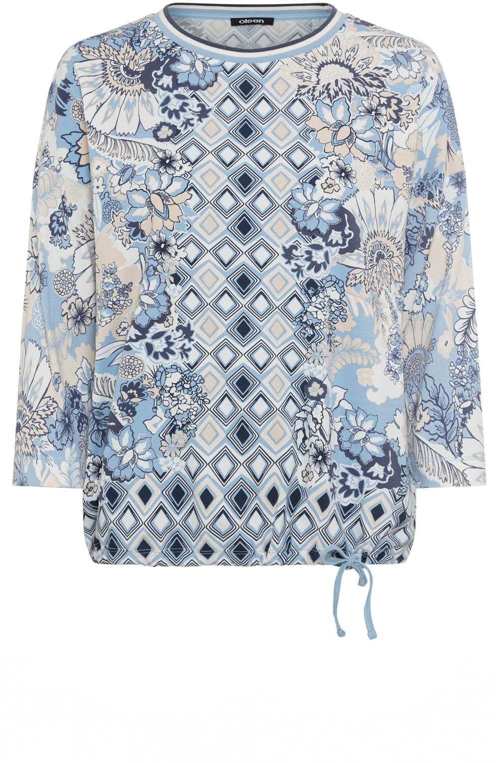 Light Blue Floral Clara Top