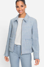 Light Blue Frayed Edge Box Jacket