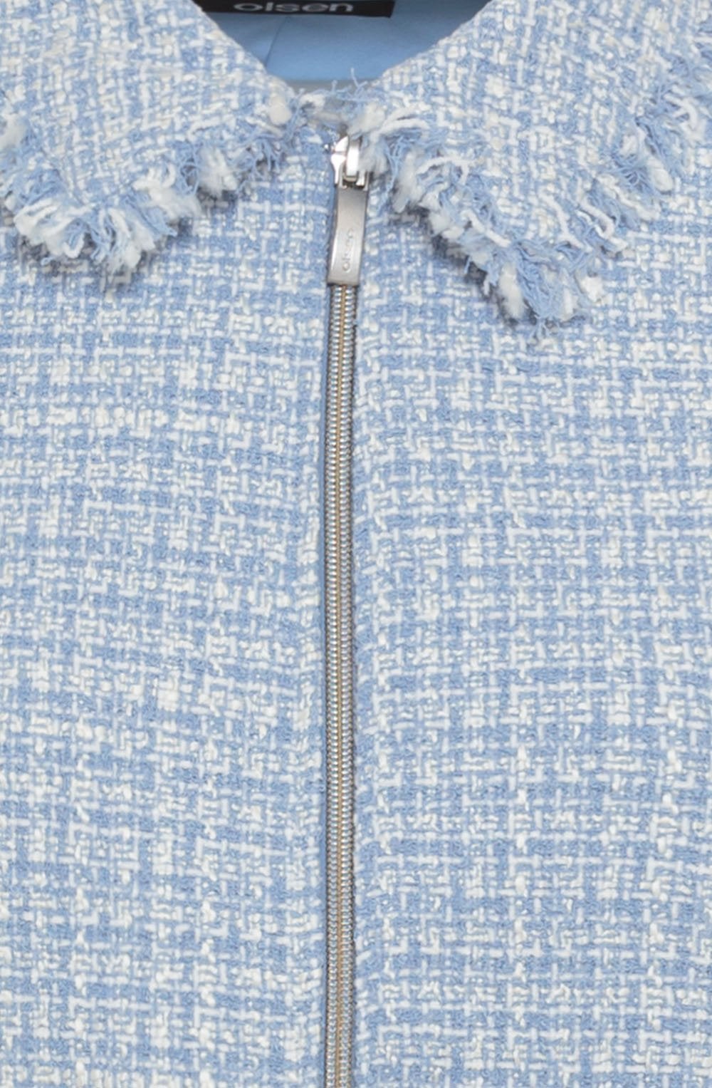 Light Blue Frayed Edge Box Jacket