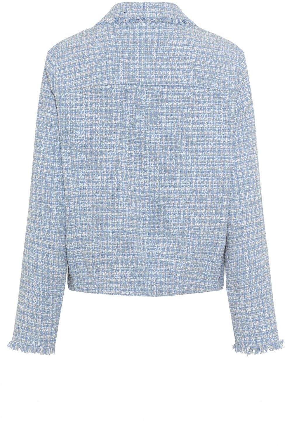 Light Blue Frayed Edge Box Jacket