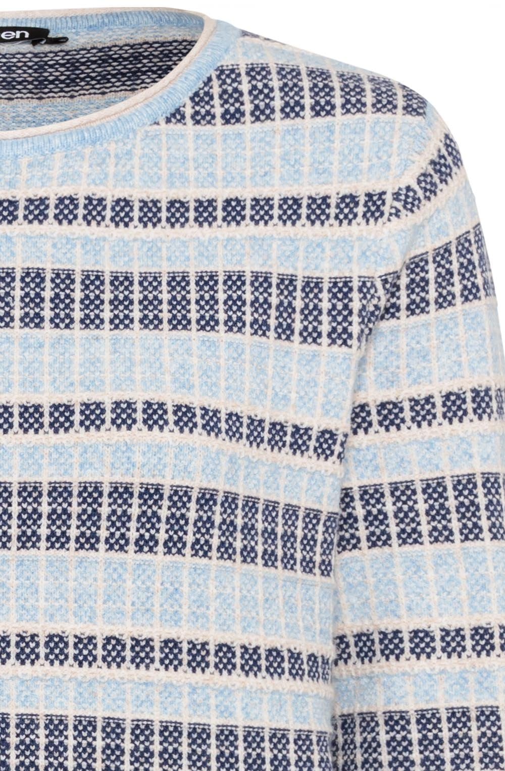 Light Blue Melange Textured Knit Henny Jumper