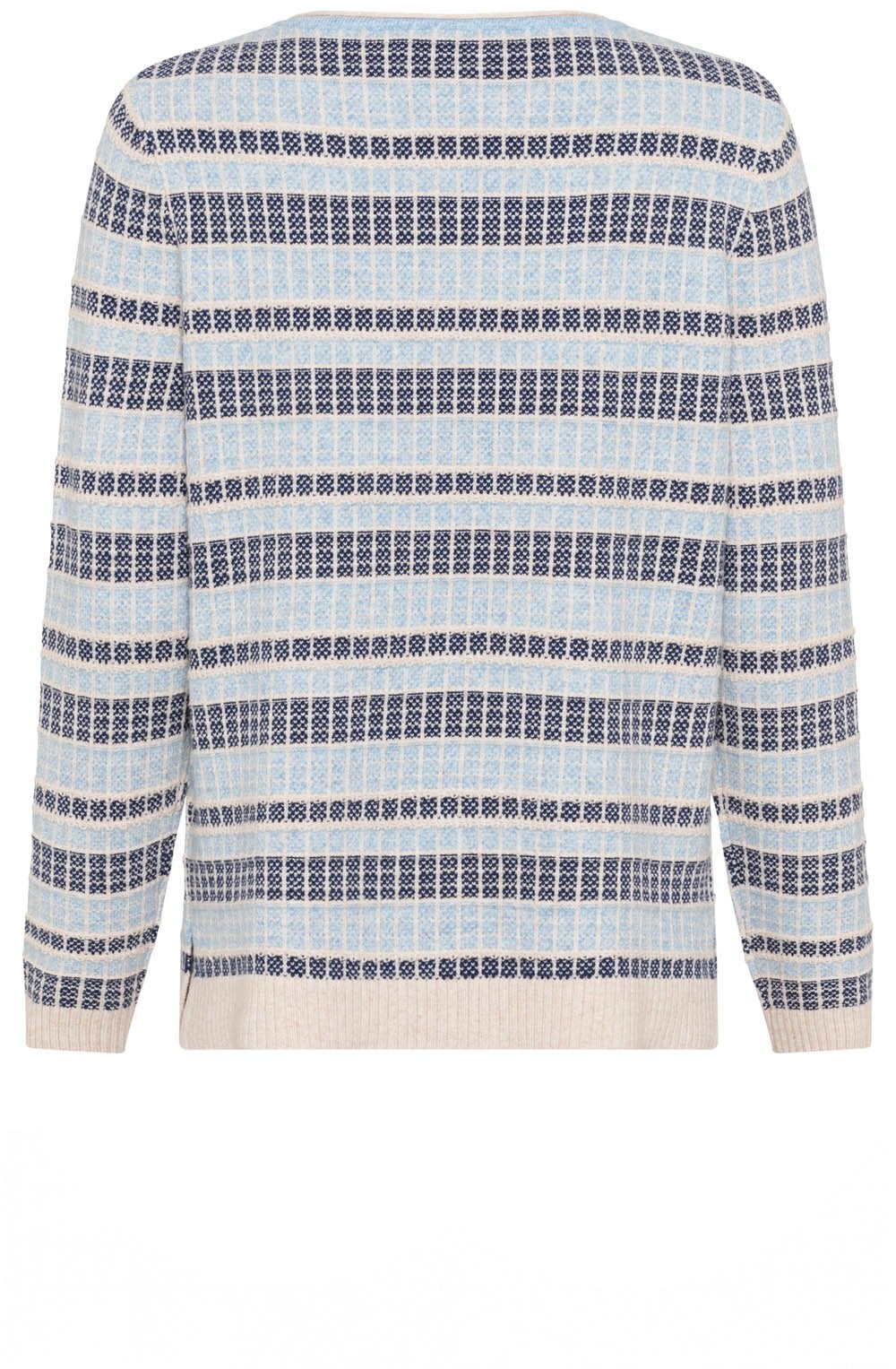 Light Blue Melange Textured Knit Henny Jumper