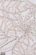 Light Sand Leaf Print Top