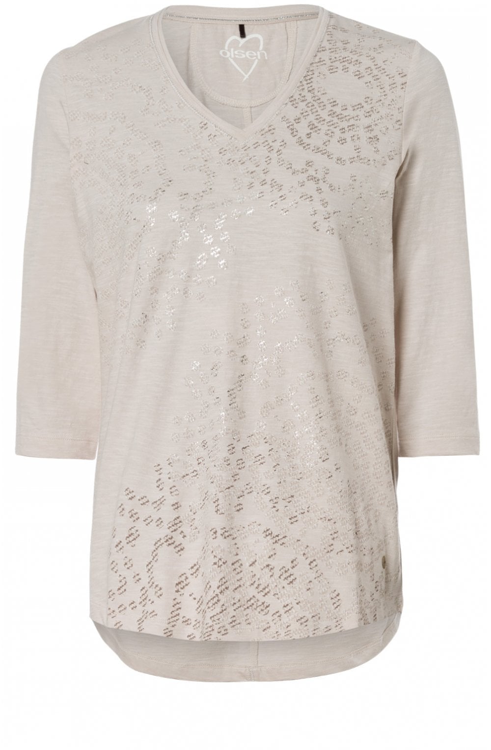 Light Sand Metallic Design Top