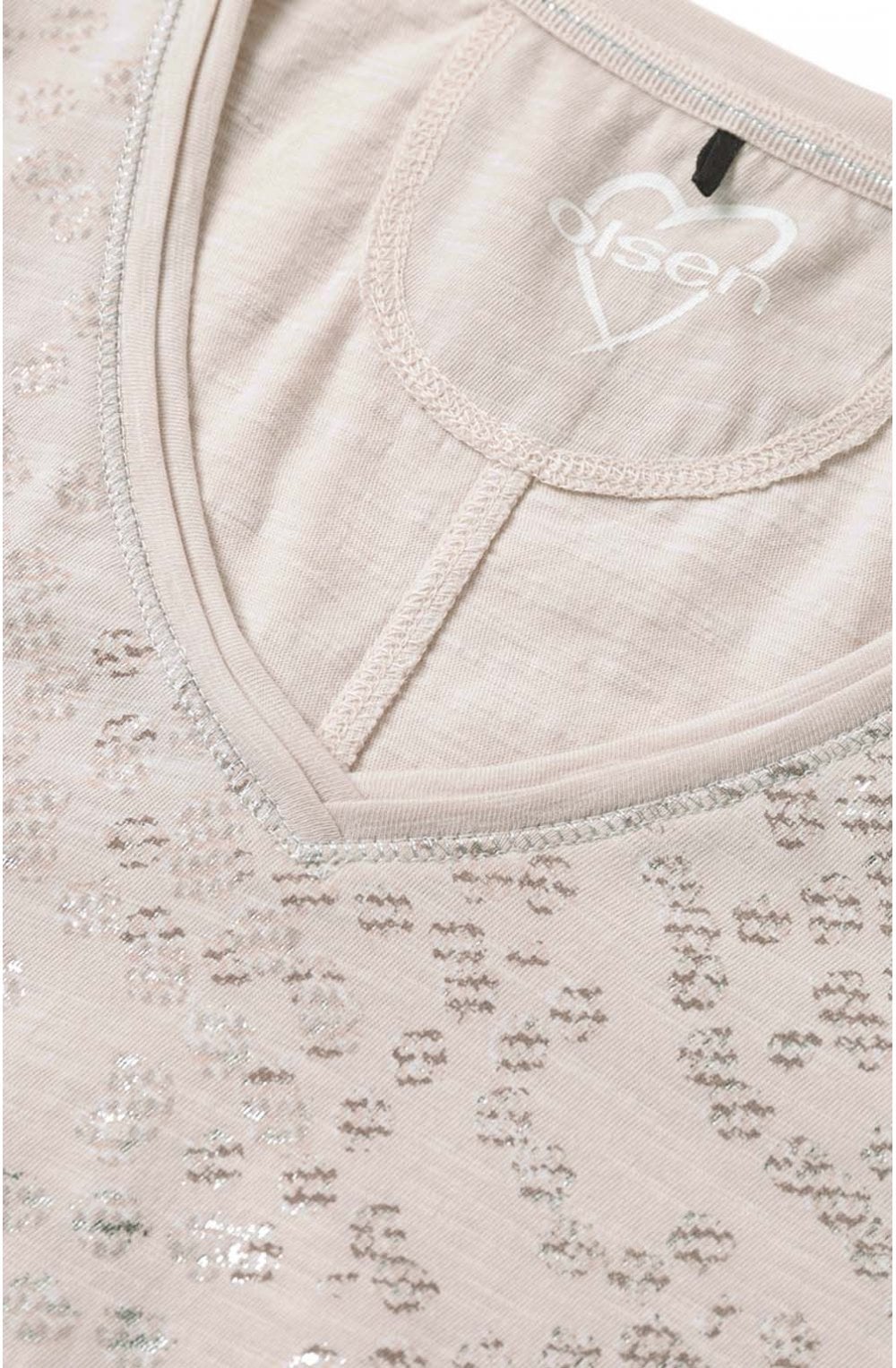 Light Sand Metallic Design Top