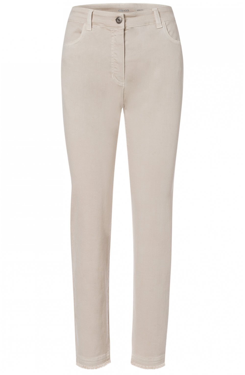 Light Sand Mona Slim Jeans