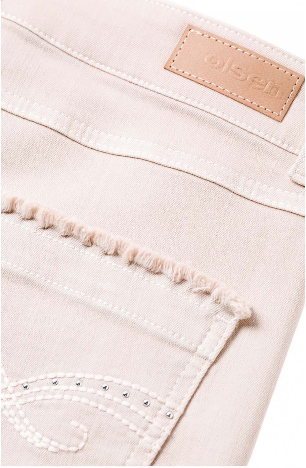 Light Sand Mona Slim Jeans