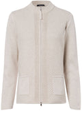 Light Sand Ribbed Knit Cardigan