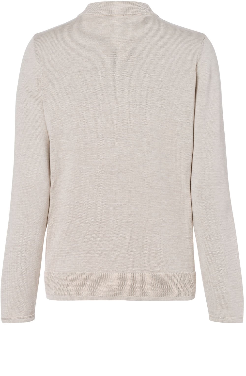 Light Sand Ribbed Knit Cardigan