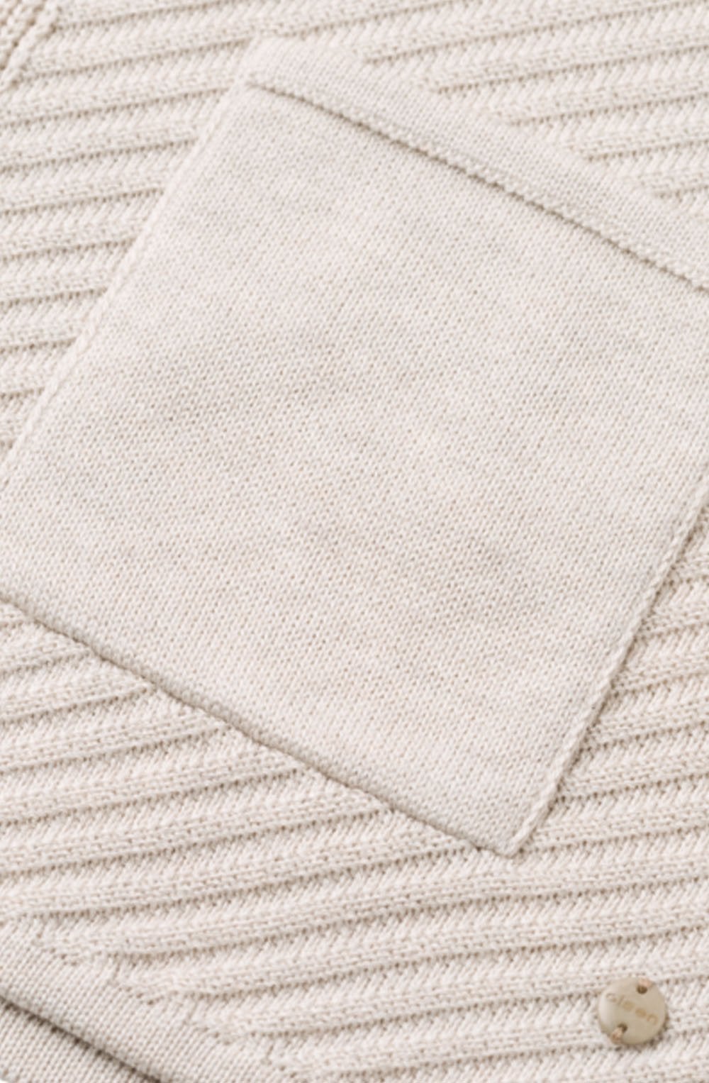 Light Sand Ribbed Knit Cardigan