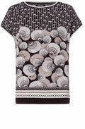 Light Sand Shell Print Top