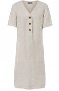 Light Stone Linen Dress