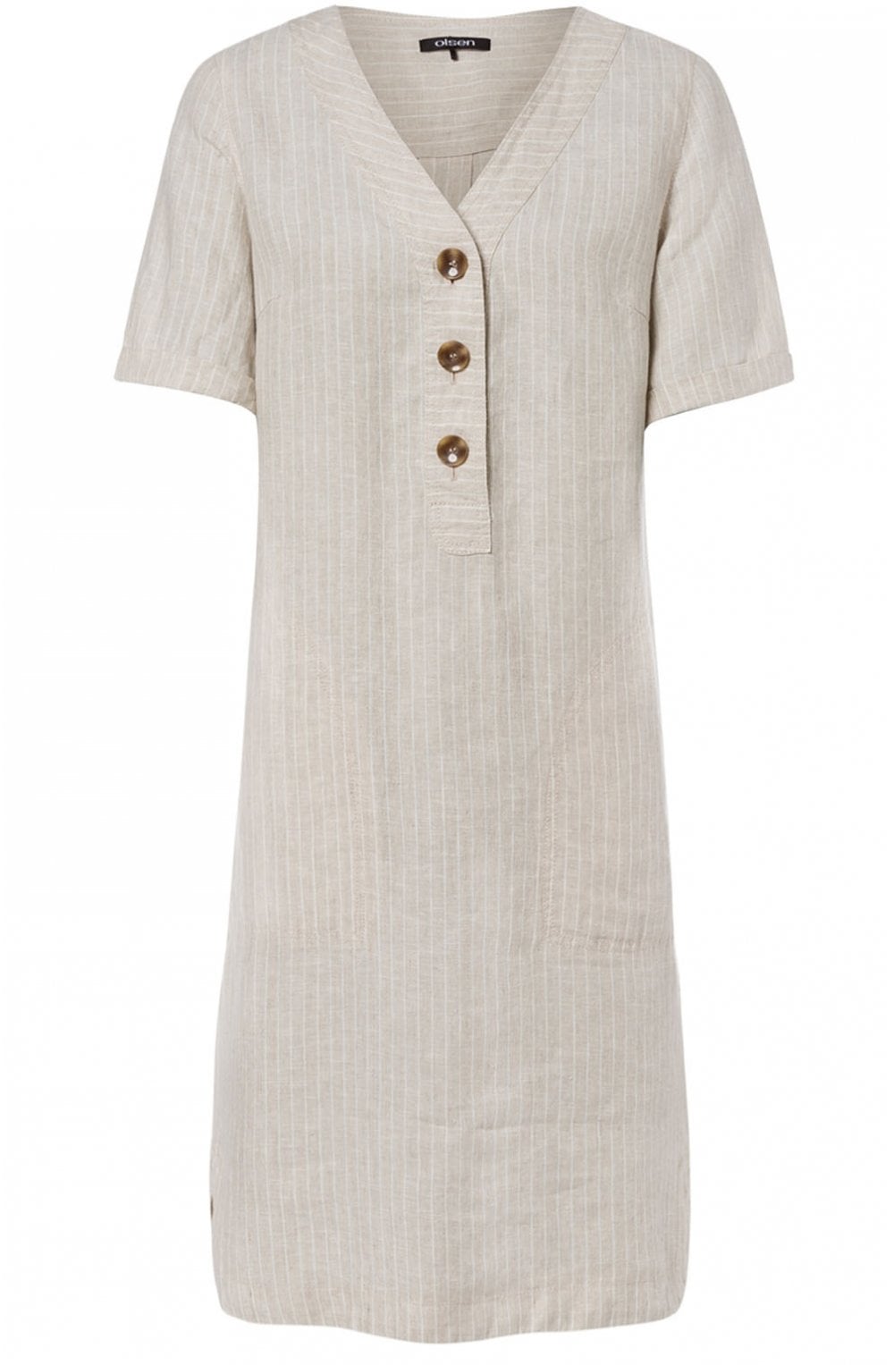 Light Stone Linen Dress