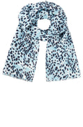 Light Teal Abstract Spot Scarf