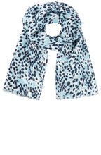 Light Teal Abstract Spot Scarf