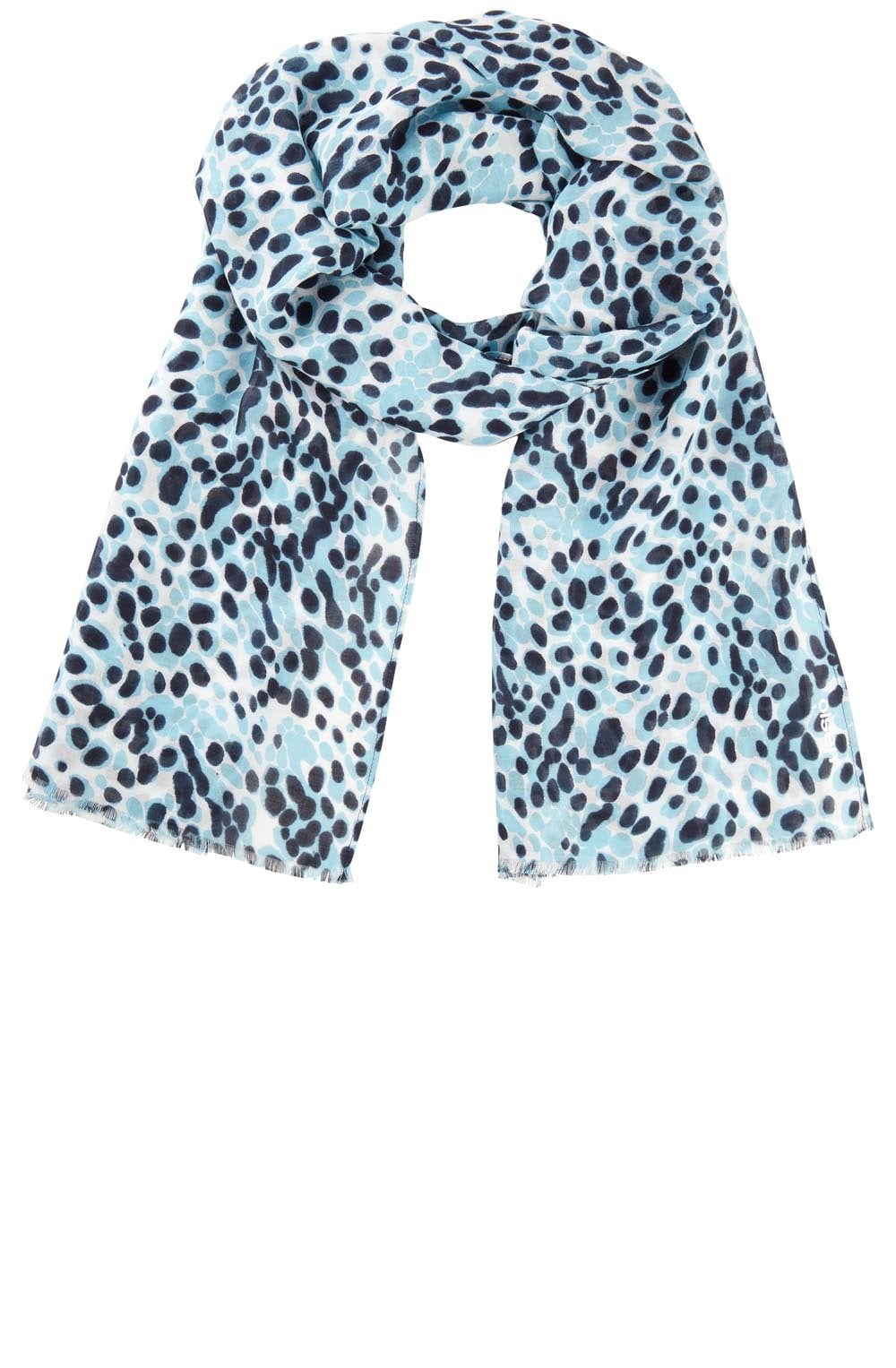 Light Teal Abstract Spot Scarf
