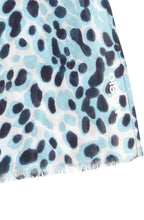 Light Teal Abstract Spot Scarf