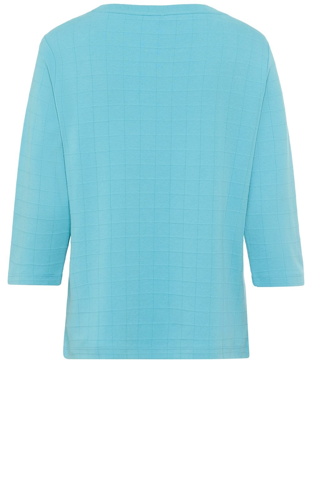 Light Teal Check Stitch Hannah Top