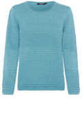 Light Teal Horizontal Knit Henny Jumper