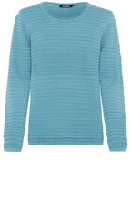Light Teal Horizontal Knit Henny Jumper