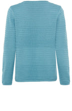 Light Teal Horizontal Knit Henny Jumper
