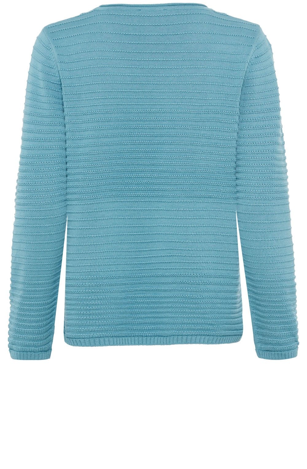 Light Teal Horizontal Knit Henny Jumper