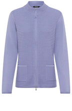 Lilac Pearl Horizontal Ribbed Cardigan