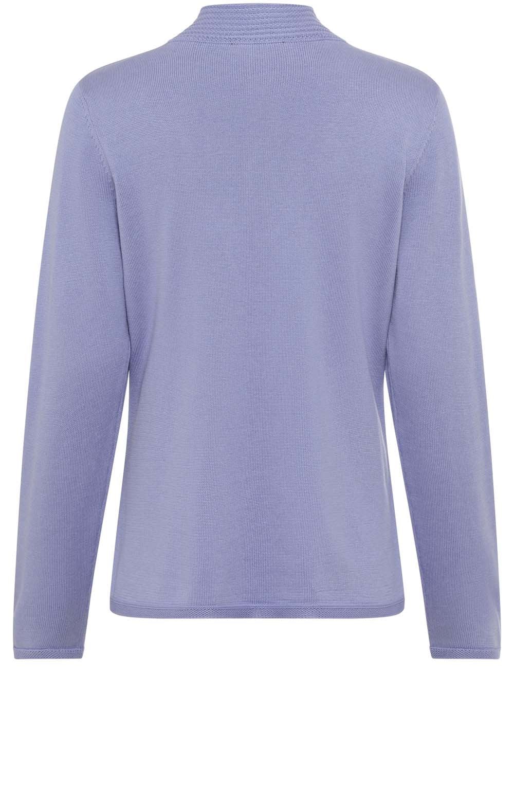 Lilac Pearl Horizontal Ribbed Cardigan