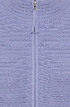 Lilac Pearl Horizontal Ribbed Cardigan
