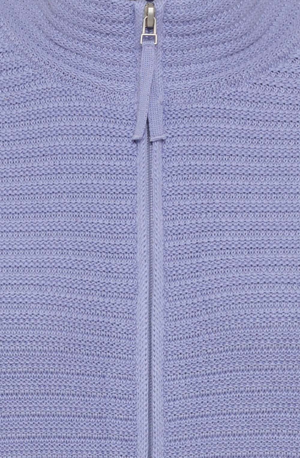 Lilac Pearl Horizontal Ribbed Cardigan