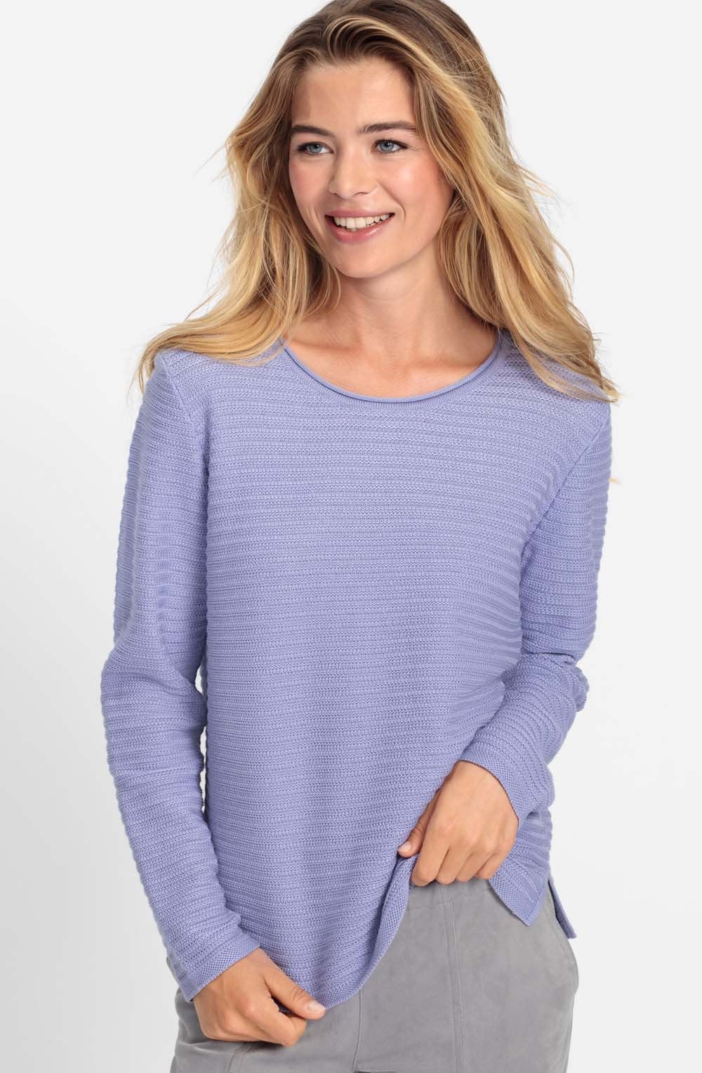 Lilac Pearl Horizontal Ribbed Henny Jumper