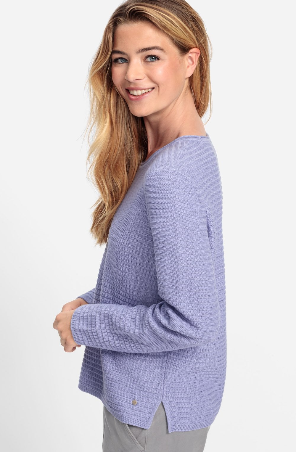 Lilac Pearl Horizontal Ribbed Henny Jumper