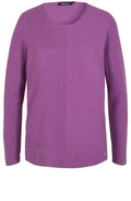 Lilac Ribbed Front Sweater