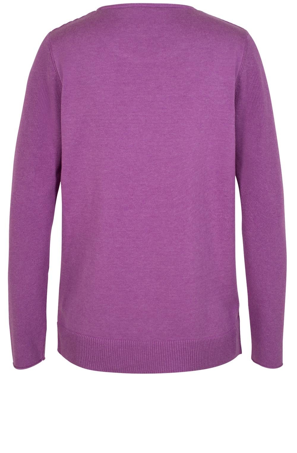 Lilac Ribbed Front Sweater