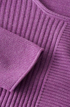 Lilac Ribbed Front Sweater