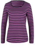Lilac Striped Jersey Top