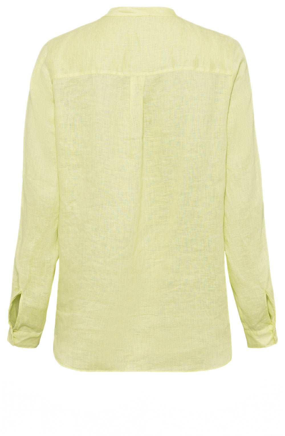 Lime Green Long Line Linen Mix Shirt