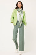 Lime Yellow Jersey Hooded Cora Jacket